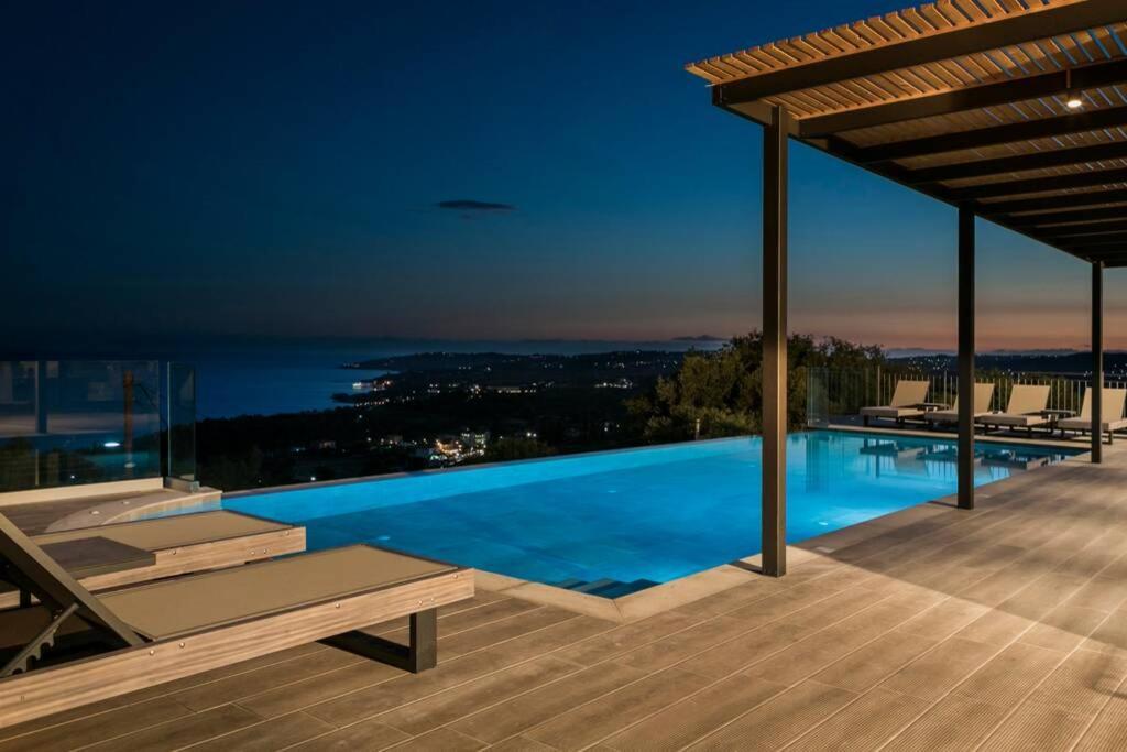 Color Villas-New Villa Green At Trapezaki With Private Pool Mousata Exterior photo